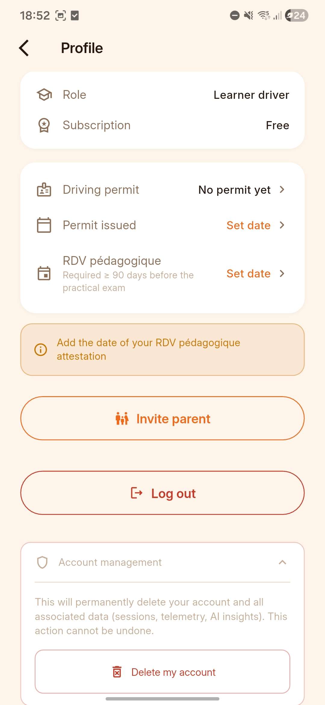 Paramètres de confidentialité